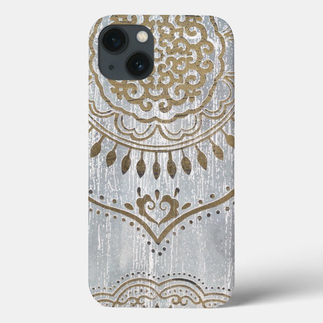 Funda De Case-Mate Para iPhone Diseño de oro de Mandala (Reverso)