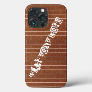 Funda Para iPhone 13 Pro Diseño de pared de ladrillos personalizados con te