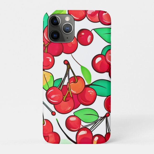 Funda De Case-Mate Para iPhone Diseño de patrón de cereza (Reverso)