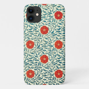 Funda Para iPhone 11 Diseño de patrón de flor roja-estuche para iPhone 
