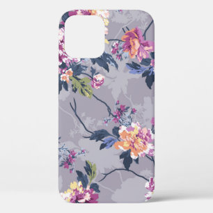 Funda Para iPhone 12 diseño de patrones de flores ilustraciones textile