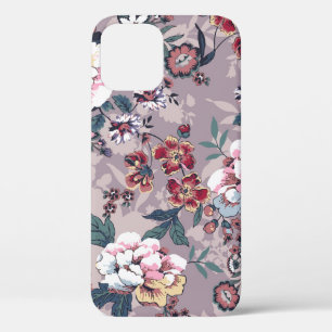 Funda Para iPhone 12 diseño de patrones de flores ilustraciones textile