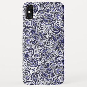 Funda Para iPhone XS Max Diseño de patrones de paisaje blanco y azul