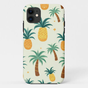 Funda Para iPhone 11 Diseño de patrones de piña y árbol iphone 11 funda