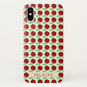 Funda Para iPhone X Diseño de patrones de Rosas