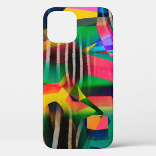 Funda Para iPhone 12 diseño de patrones digitales mixtos de color vibra