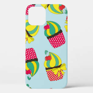 Funda Para iPhone 12 diseño de patrones dulces. Ilustracion de época