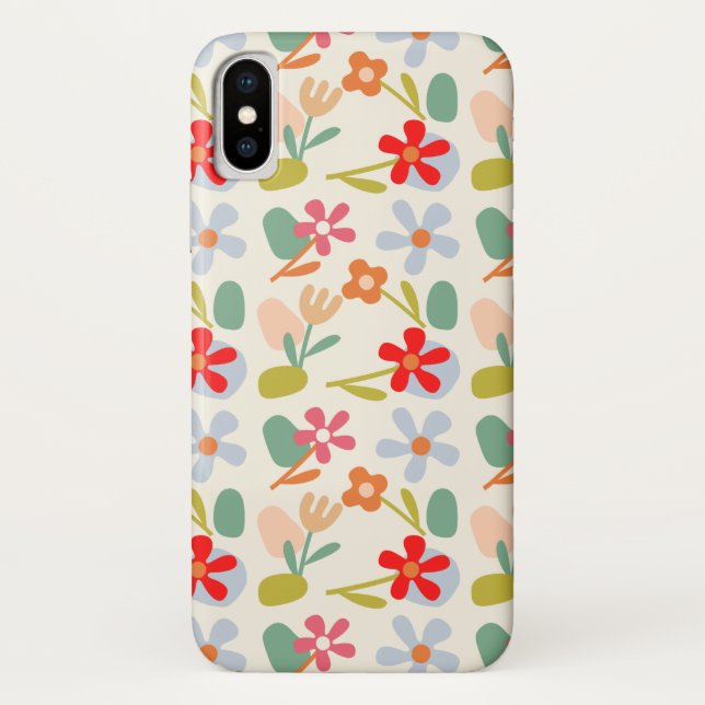 Funda De Case-Mate Para iPhone Diseño de patrones florales abstractos de Guay (Reverso)