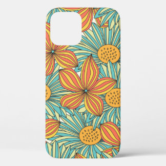 Funda Para iPhone 12 Diseño de patrones florales incoloros y sin inconv