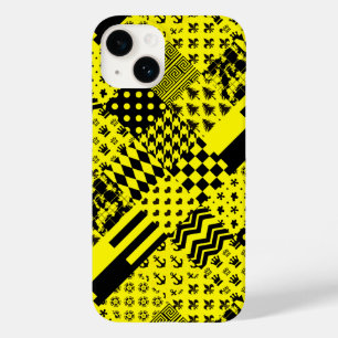 Funda Para iPhone 14 De Case-Mate Diseño de patrones mixtos amarillos negros