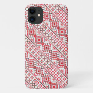 Funda Para iPhone 11 Diseño de patrones ucranianos decorativos rojos li