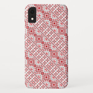 Funda Para iPhone XR Diseño de patrones ucranianos decorativos rojos li