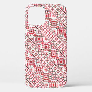 Funda Para iPhone 12 Pro Diseño de patrones ucranianos decorativos rojos li