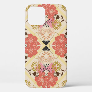 Funda Para iPhone 12 Diseño de patrones vintage sin fisuras florales.