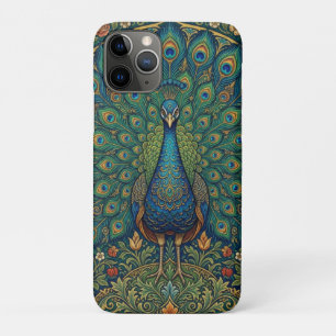 Funda Para iPhone 11 Pro Diseño de pavo real bohemio vintage elegante