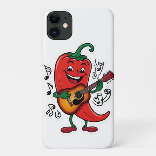 Funda De Case-Mate Para iPhone Diseño de Pegatina de Pepper Spicy Guitar (Reverso)