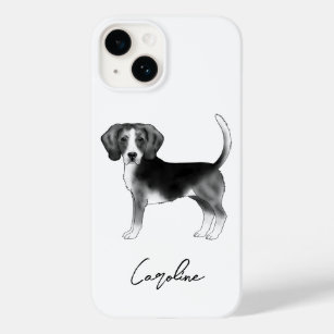 Funda Para iPhone 14 De Case-Mate Diseño De Perro Beagle En Blanco Y Negro Con Texto