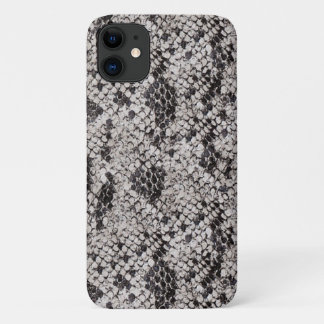 Funda Para iPhone 11 Diseño de piel de serpiente negra y gris