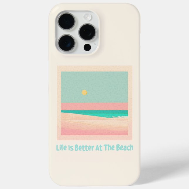 Funda De Case-Mate Para iPhone Diseño de playa (Reverso )