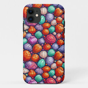 Funda Para iPhone 11 Diseño de playa colorido con conchas marinas del o