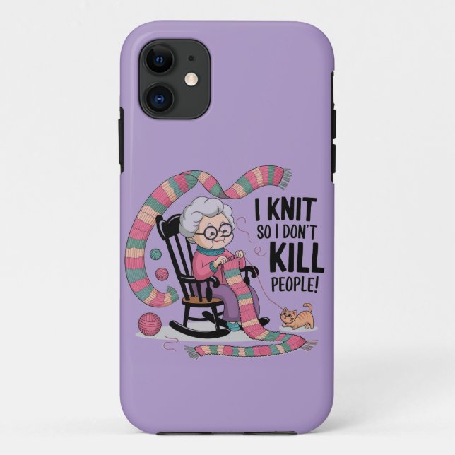 Funda De Case-Mate Para iPhone Diseño de punto de nieta divertida (Reverso)