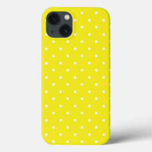 Funda Para iPhone 13 Diseño de punto de polka amarillo