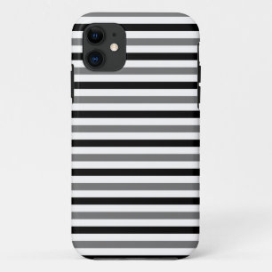 Funda Para iPhone 11 Diseño de rayas blancas y negras Ahs