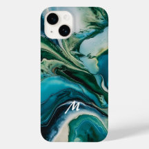 Diseño de resina de mármol monogramada de personal