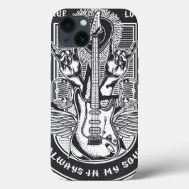 Funda Para iPhone 13 Diseño de rock de guitarra