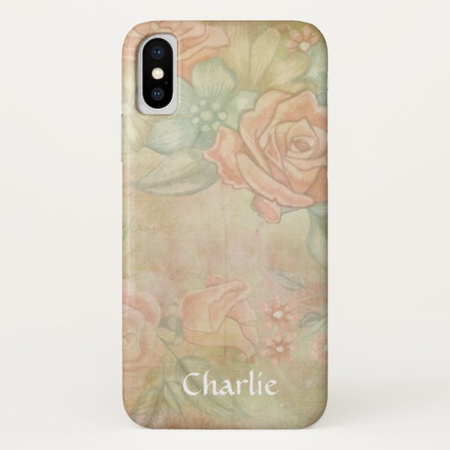 Funda De Case-Mate Para iPhone Diseño de rosas (Reverso)