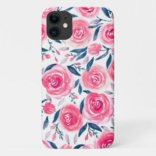 Funda Para iPhone 11 Diseño de Rosas de colores florales rosados