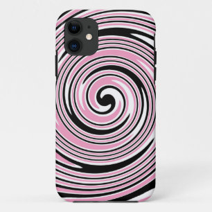 Funda Para iPhone 11 Diseño de rotación de ruedas rosadas y negras