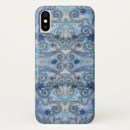 Funda Para iPhone X Diseño de Sapphire Swirls en un estuche para iPhon