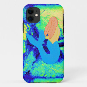 Funda Para iPhone 11 diseño de sirena de cola azul