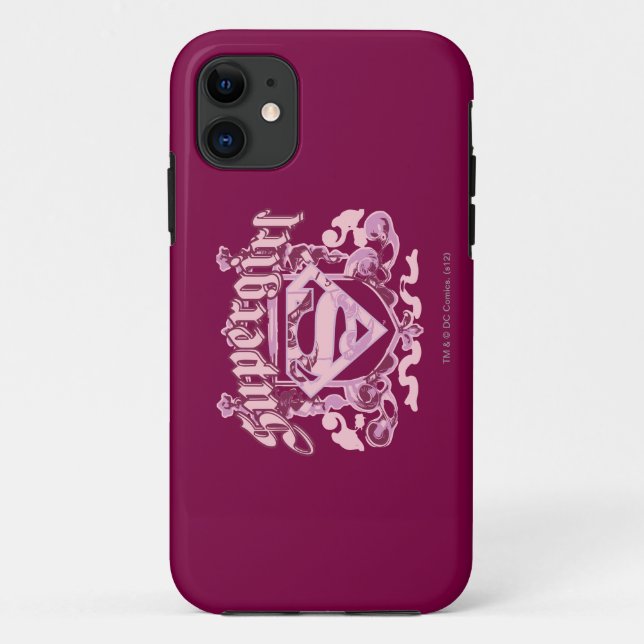 Funda De Case-Mate Para iPhone Diseño de superchica Escudo (Reverso)