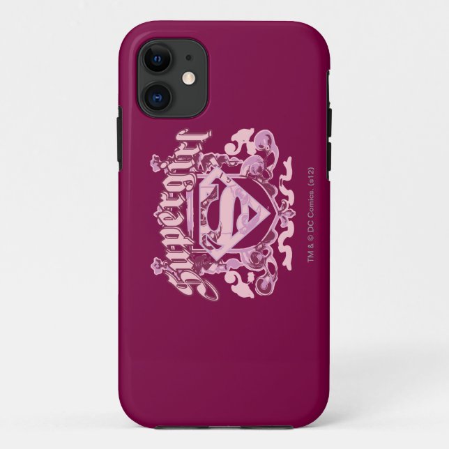 Funda De Case-Mate Para iPhone Diseño de superchica Escudo (Reverso)