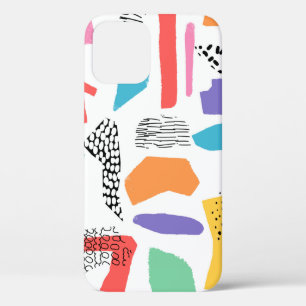 Funda Para iPhone 12 Diseño de superficie dibujado a mano. Textura de M