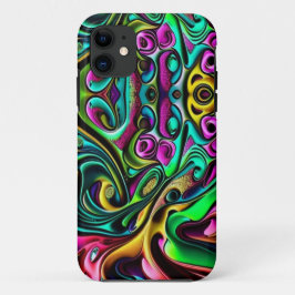 Funda Para iPhone 11 Diseño de Swirls Abstract colorido