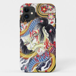 Funda Para iPhone 11 Diseño de tatuaje grotesco y de serpiente