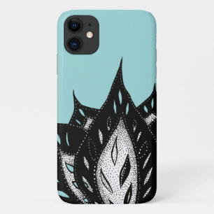 Funda Para iPhone 11 diseño de tatuajes abstractos de flor de gótico