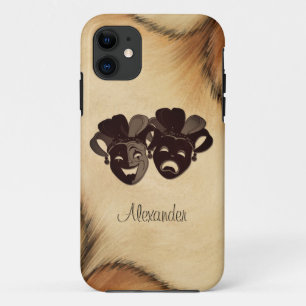 Funda Para iPhone 11 Diseño de teatro de comedia y tragedia rústica