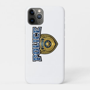 Funda Para iPhone 11 Pro Diseño de texto en negrita de insignia de policía