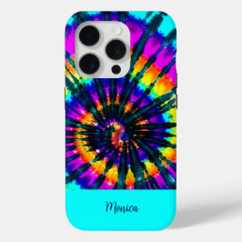 FUNDA PARA iPhone 15 PRO DISEÑO DE TIE-DYE INSPIRADO EN COLORIDO WEB