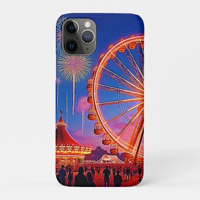 Funda De Case-Mate Para iPhone Diseño de una noche de luces festivas (Reverso)