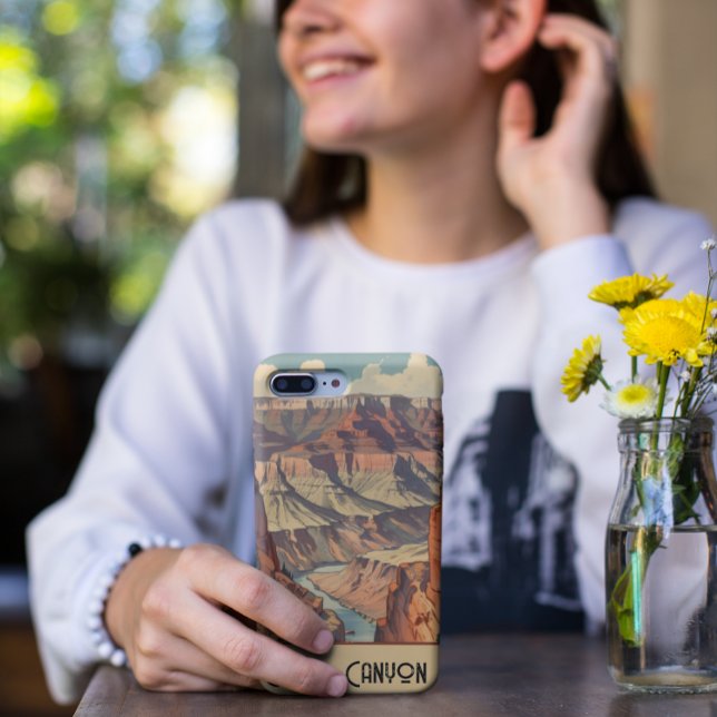 Funda De Case-Mate Para iPhone Diseño de Viajes Retro del Gran Cañón (Subido por el creador)