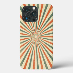 Funda Para iPhone 13 Pro Diseño de vintage de espiral de Sunburst retro