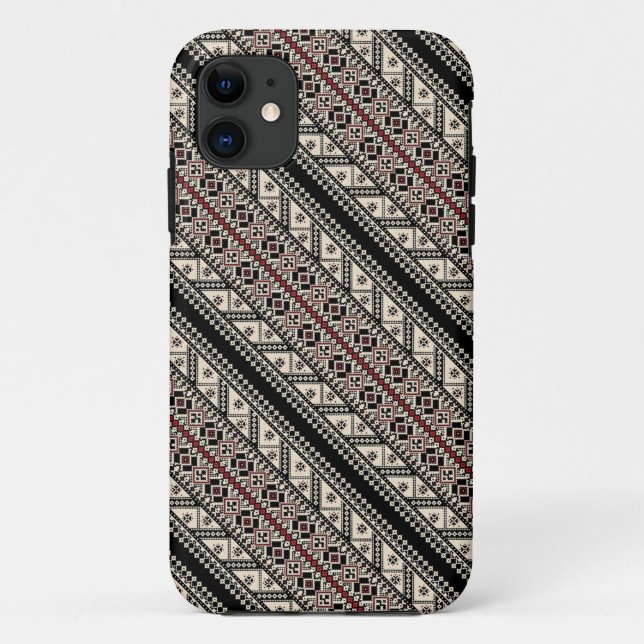 Funda De Case-Mate Para iPhone Diseño decorativo de estampados ucranianos (Reverso)