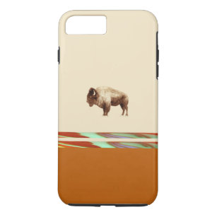 Funda Para iPhone 8 Plus/7 Plus Diseño del búfalo y del nativo americano