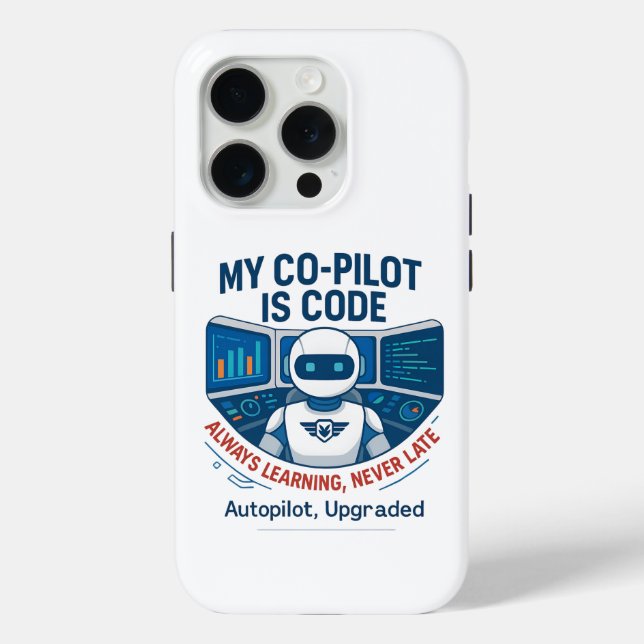 Funda De Case-Mate Para iPhone Diseño del copiloto de código de inteligencia arti (Reverso )