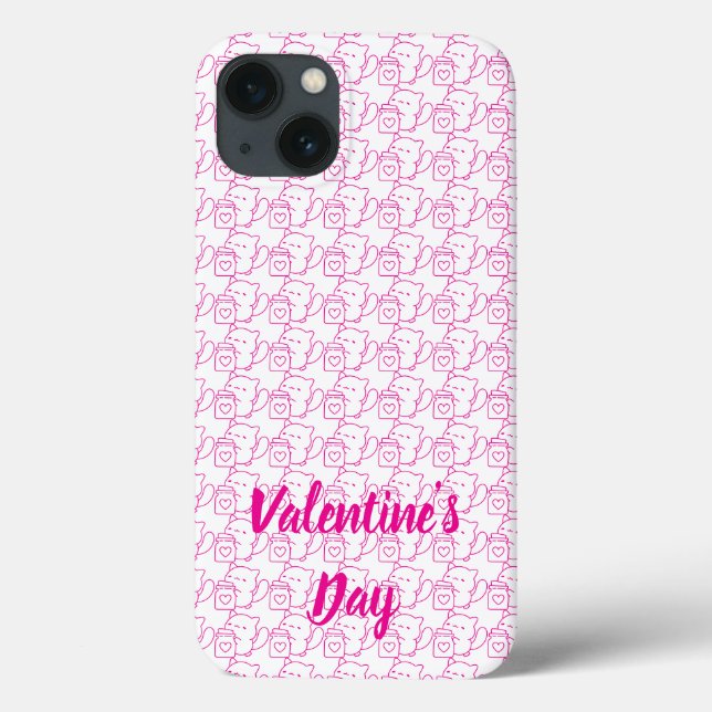 Funda De Case-Mate Para iPhone Diseño del Día de San Valentín romántico (Reverso)